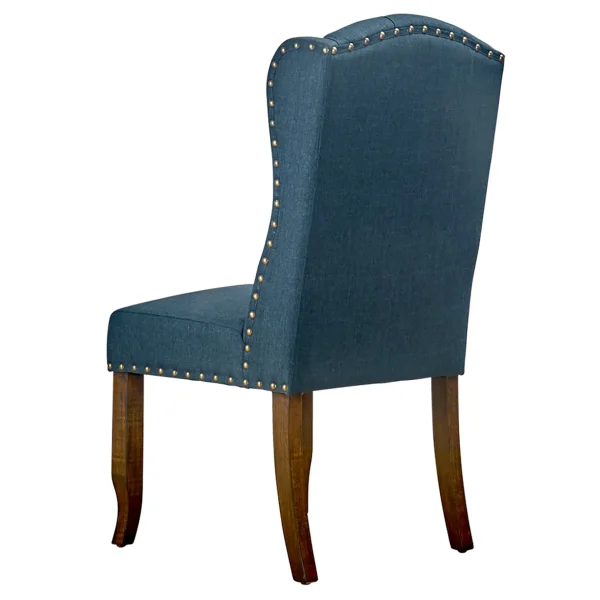 * Aahmad Iii Azure Wingback Dining Chair Discount Discount