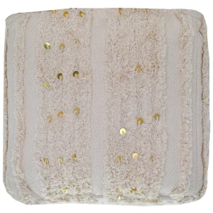 * Amala Sequin Tufted Pouf Premium Discount