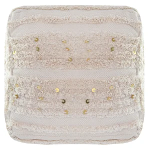 * Amala Sequin Tufted Pouf Premium Discount