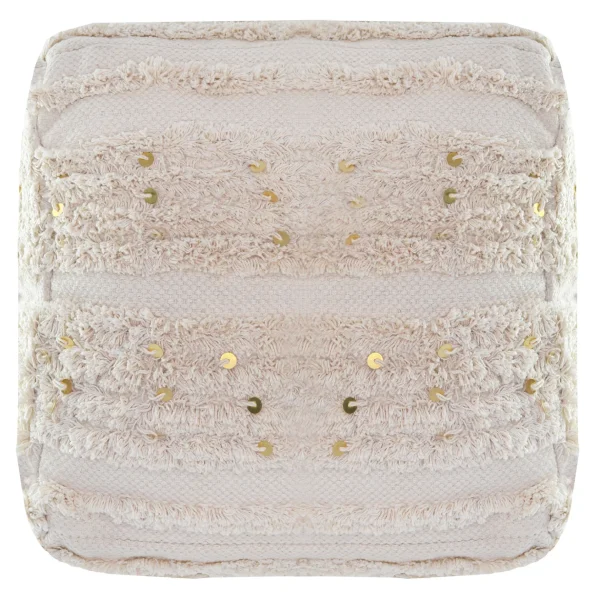 * Amala Sequin Tufted Pouf Premium Discount