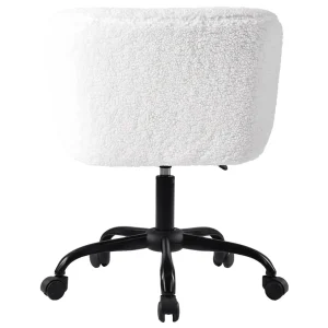 * Aubrey White Sherpa Office Chair Featured Cheap