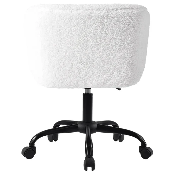 * Aubrey White Sherpa Office Chair Featured Cheap