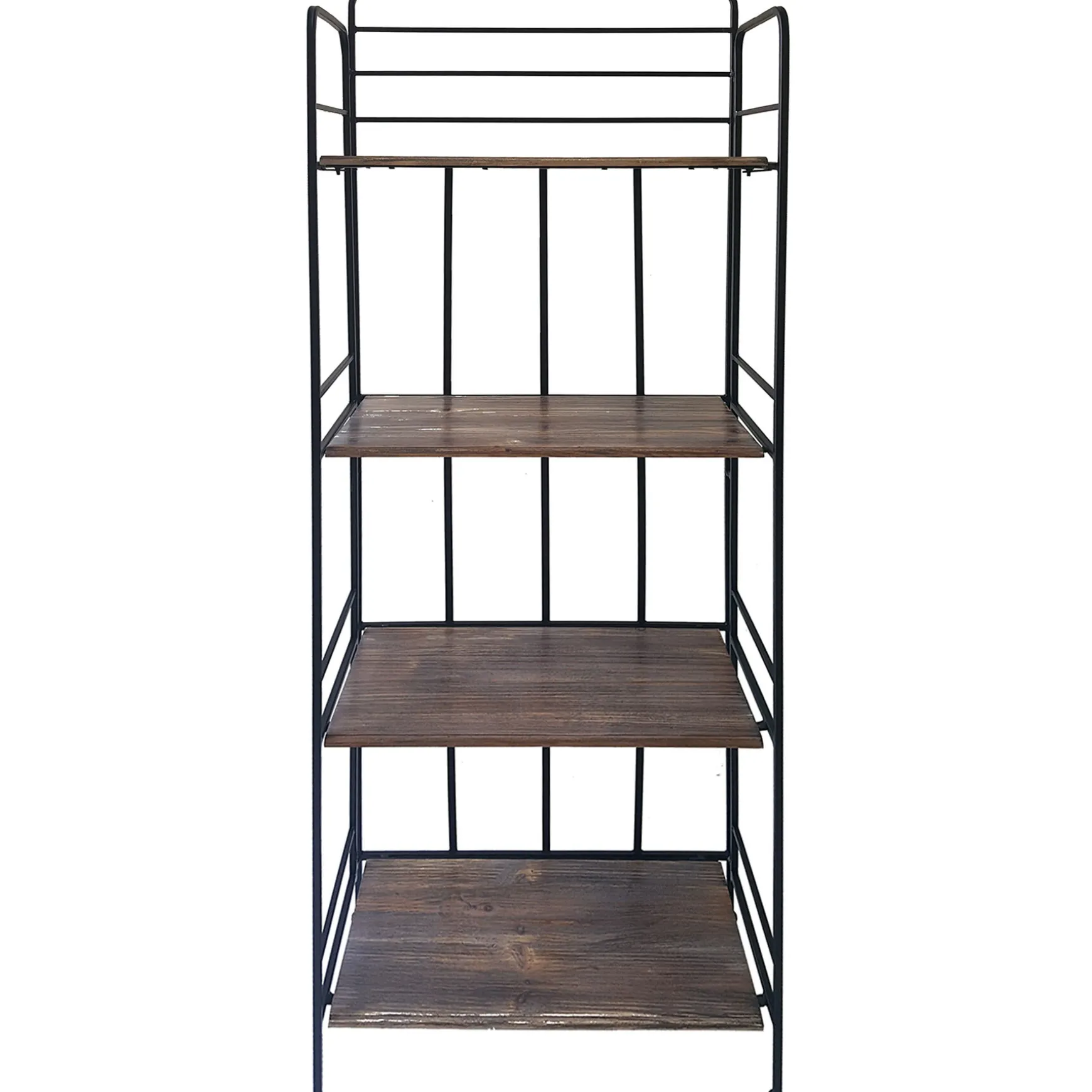 black__tier_metal_baker_rack_with_folding_wood_top_shelves_gift_selection_0-1.webp * Black 4 Tier Metal Baker Rack With Folding Wood Top Shelves Gift Selection Flash Sale