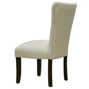 * 9-Button Natural Parson Dining Chair Flash Sale Shop