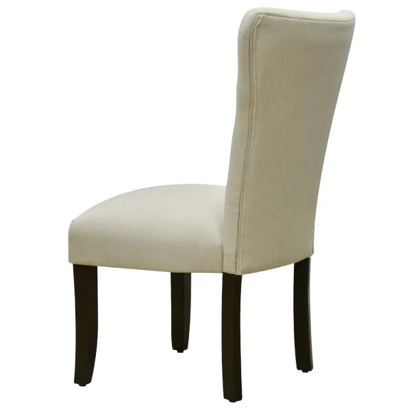 * 9-Button Natural Parson Dining Chair Flash Sale Shop