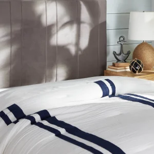 * Chandler Grey Velvet Channeled Queen Headboard Fashion Cheap