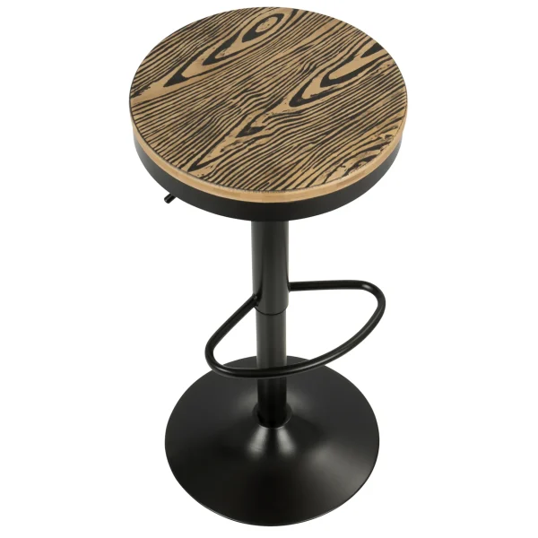 * Dakota Adjustable Modern Industrial Black Barstool, 29 Promotion Shop