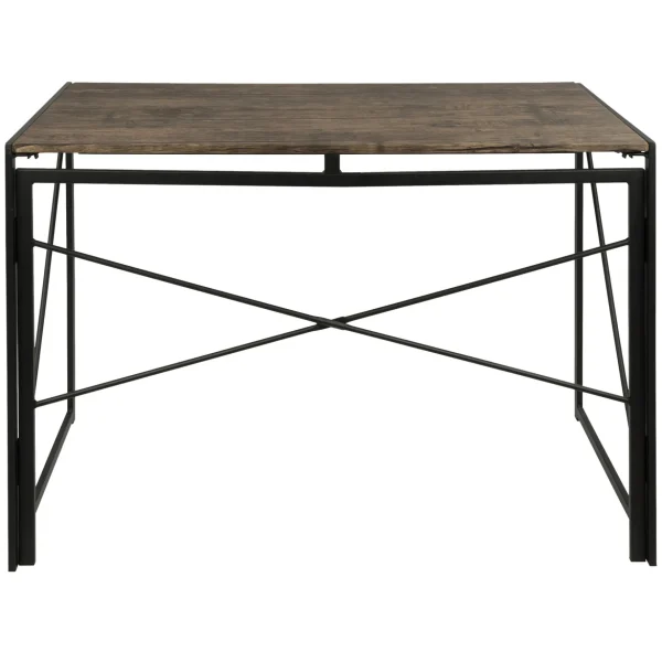* Dakota Black & Brown Industrial Modern Office Desk Bargain Sale Discount