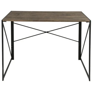 * Dakota Black & Brown Industrial Modern Office Desk Bargain Sale Discount