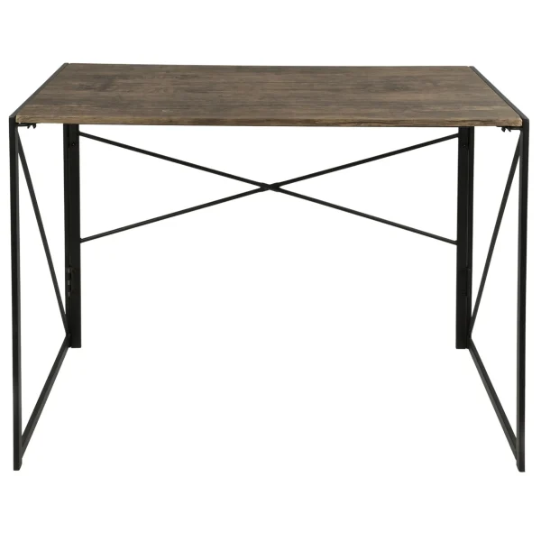 * Dakota Black & Brown Industrial Modern Office Desk Bargain Sale Discount