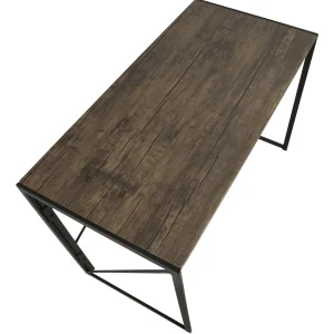 * Dakota Black & Brown Industrial Modern Office Desk Bargain Sale Discount