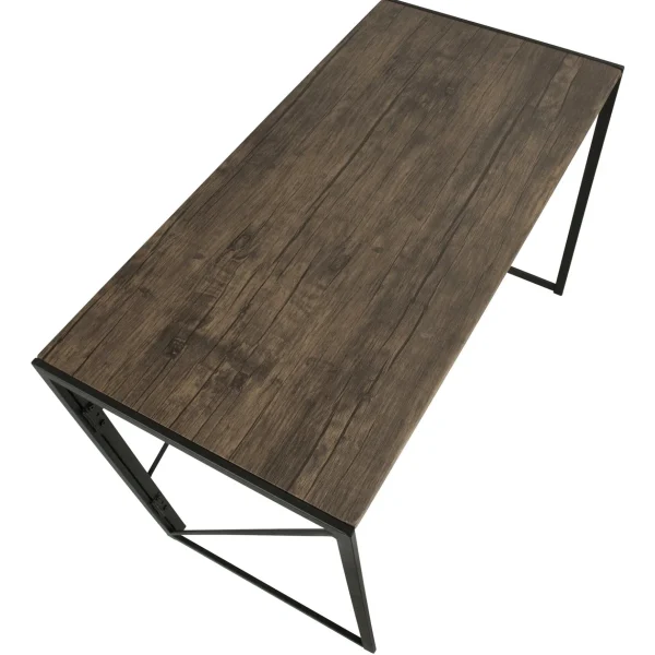 * Dakota Black & Brown Industrial Modern Office Desk Bargain Sale Discount