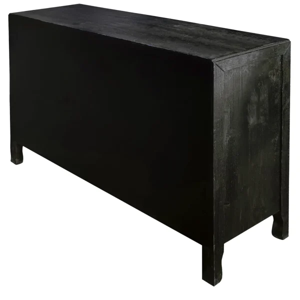 * 2-Door Carved Black Long Cabinet Opening Sales Online
