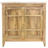 * 2-Door Natural Mango Wood Cabinet Premium Online