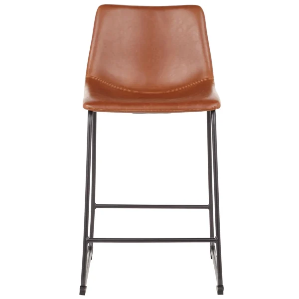 * Drake Cognac Modern Industrial Faux Leather Barstool, 30 Less Expensive Hot