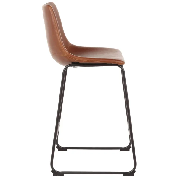 * Drake Cognac Modern Industrial Faux Leather Barstool, 30 Less Expensive Hot