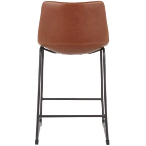 * Drake Cognac Modern Industrial Faux Leather Barstool, 30 Less Expensive Hot