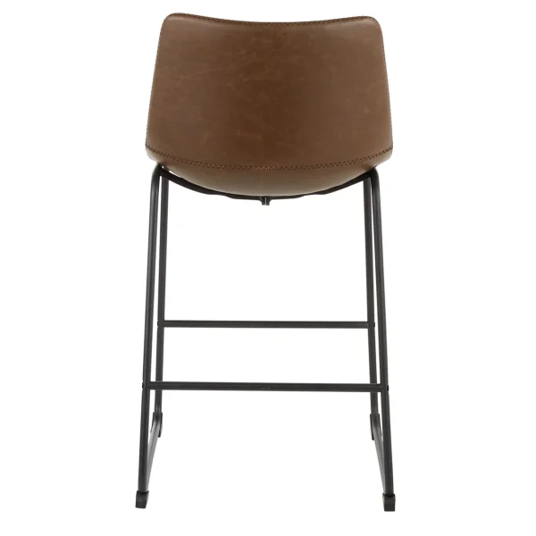 * Drake Espresso Faux Leather Modern Industrial Barstool, 30 Flash Sale Best