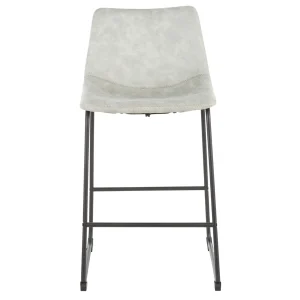 * Drake Modern Faux Leather Industrial Barstool, Light Grey Fashion Fashion