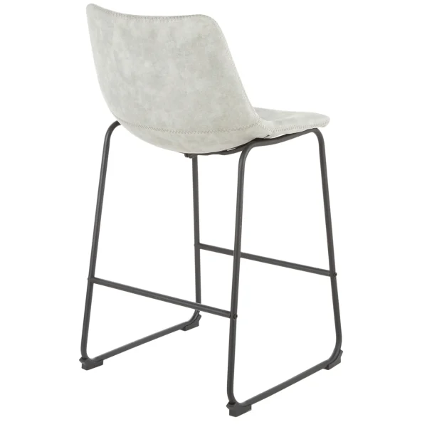 * Drake Modern Faux Leather Industrial Barstool, Light Grey Fashion Fashion