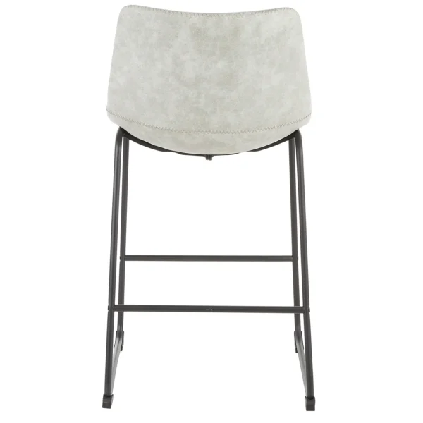 * Drake Modern Faux Leather Industrial Barstool, Light Grey Fashion Fashion