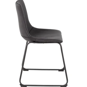 * Drake Modern Industrial Dining Chair, Dark Grey Promotion Discount