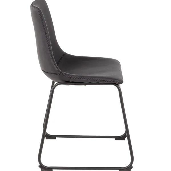* Drake Modern Industrial Dining Chair, Dark Grey Promotion Discount