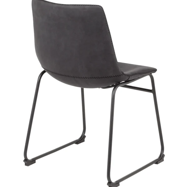 * Drake Modern Industrial Dining Chair, Dark Grey Promotion Discount