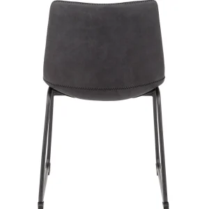 * Drake Modern Industrial Dining Chair, Dark Grey Promotion Discount