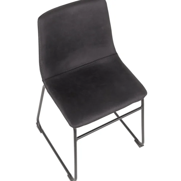 * Drake Modern Industrial Dining Chair, Dark Grey Promotion Discount