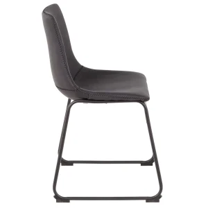 * Drake Modern Industrial Dining Chair, Grey Discount Online Best