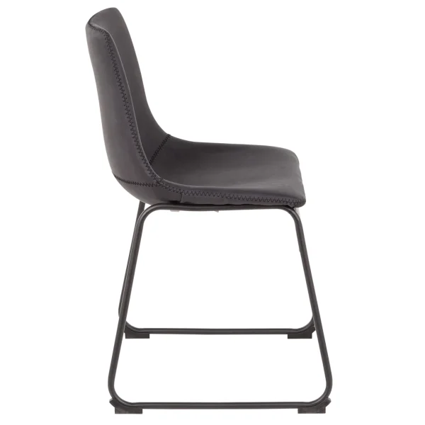 * Drake Modern Industrial Dining Chair, Grey Discount Online Best