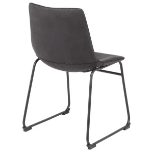 * Drake Modern Industrial Dining Chair, Grey Discount Online Best