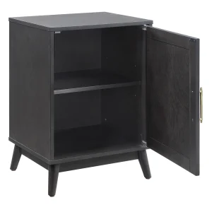 * Ezra Dark Brown Cabinet With Gold Handle Promotion Shop