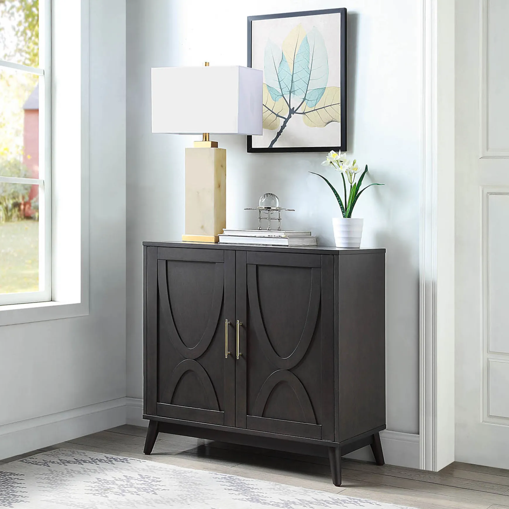 ezra_door_dark_brown_cabinet_with_gold_handle_opening_sales_3.webp * Ezra 2-Door Dark Brown Cabinet With Gold Handle Opening Sales Discount