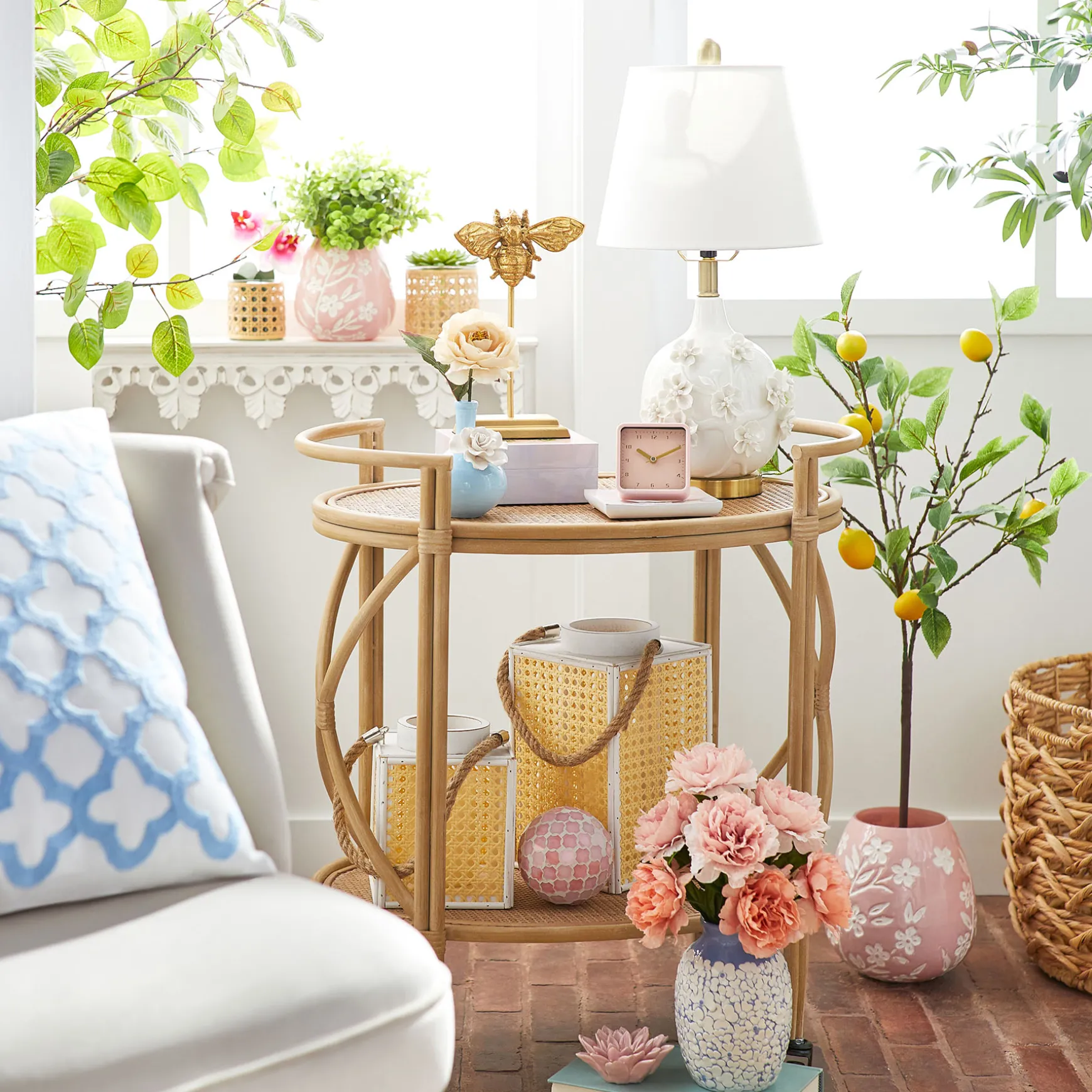 grace_mitchell_tier_rattan_shelf_bar_cart_with_metal_frame_outlet_2.webp * Grace Mitchell 2-Tier Rattan Shelf Bar Cart With Metal Frame Outlet Store