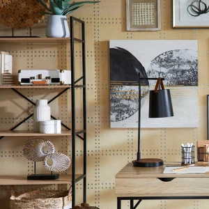 * Honeybloom Burnaby 4-Tier Wood & Metal Shelf Opening Sales Fashion
