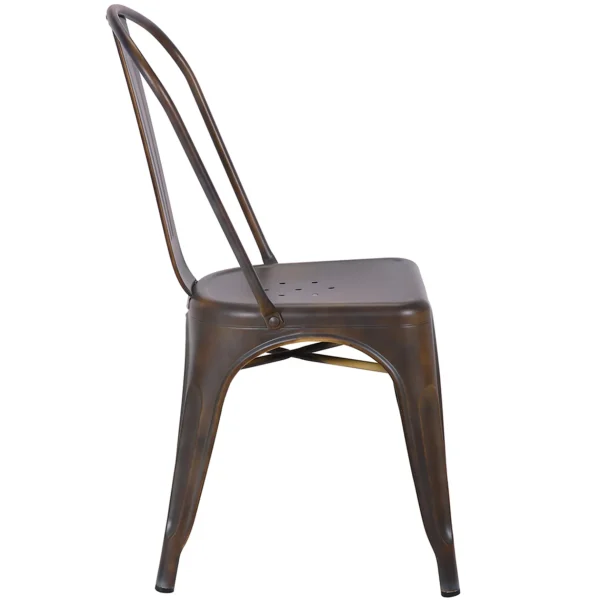 * Honeybloom Idris Bronze Metal Dining Chair Discount Best