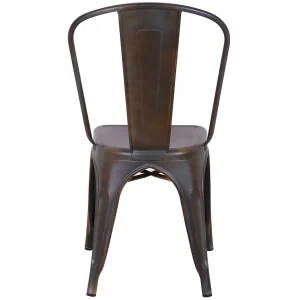 * Honeybloom Idris Bronze Metal Dining Chair Discount Best