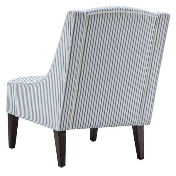 * Honeybloom Kayson Blue Striped Accent Chair Promotion New