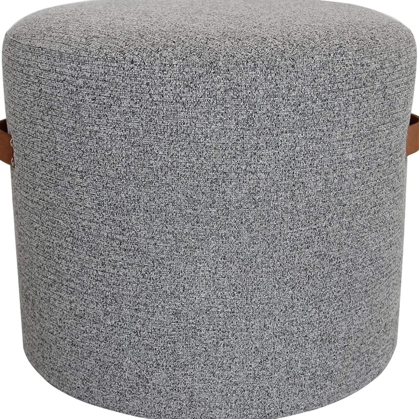 honeybloom_rica_textured_pouf_with_faux_leather_handles_grey_less_expensive_0.webp * Honeybloom Rica Textured Pouf With Faux Leather Handles, Grey Less Expensive Hot
