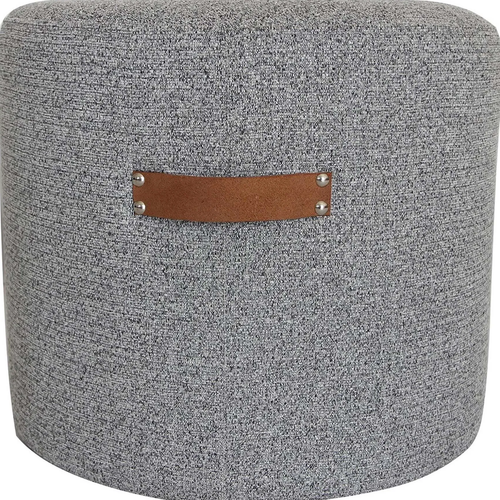honeybloom_rica_textured_pouf_with_faux_leather_handles_grey_less_expensive_2.webp * Honeybloom Rica Textured Pouf With Faux Leather Handles, Grey Less Expensive Hot