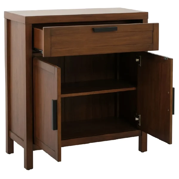 * Honeybloom Samuel 1-Drawer 2-Door Wooden Cabinet Opening Sales Online