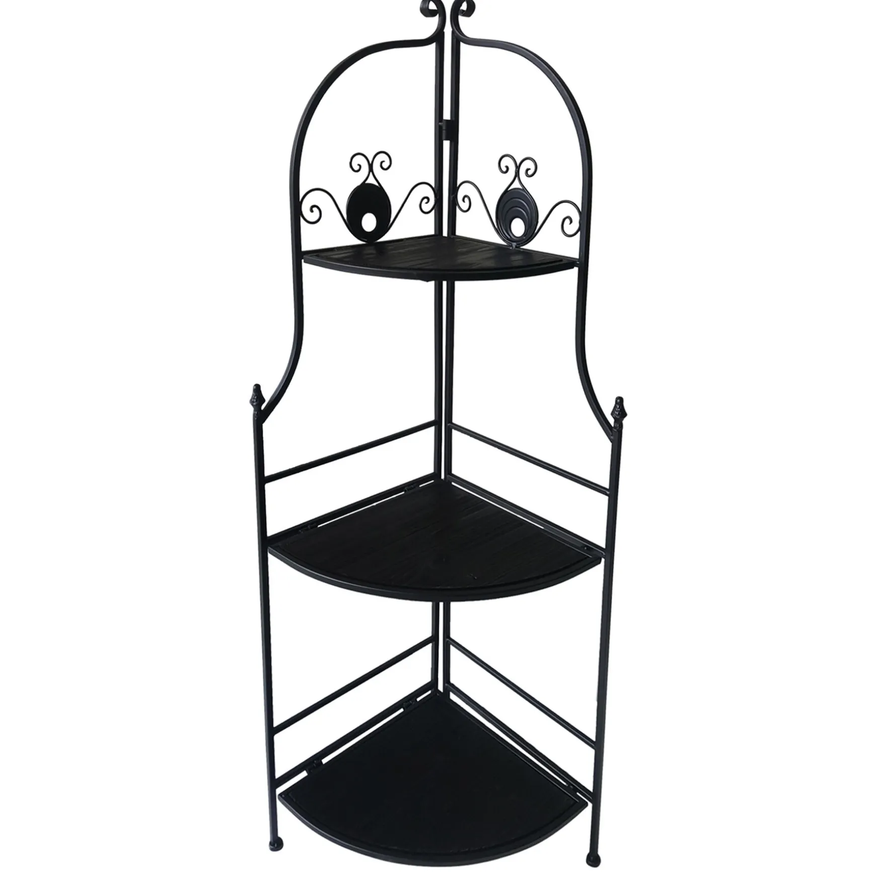 in_black_metal_corner_rack_with_folding_wood_shelves_discount_0.webp * 48In. Black Metal Corner Rack With Folding Wood Shelves Discount Online
