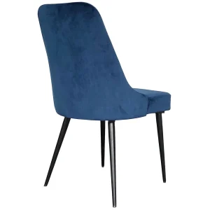 * Indigo Blue Velvet Dining Chair Premium Best Sale
