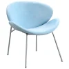 * Jagger Accent Chair With Silver Metal Legs, Blue Outlet Online