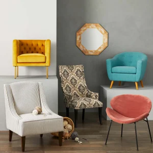 * Jagger Chair With Black Metal Legs, Rose Opening Sales Store