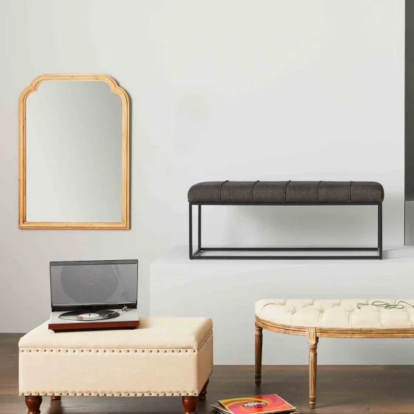 * Jasmine Linen Storage Ottoman, Natural Less Expensive Store