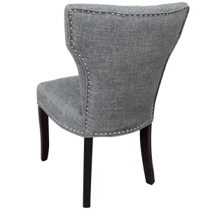 * Jhene Ii Grey Studded Back Dining Chair Low Price Store