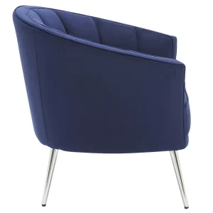 * Laila Ali Avani Blue Velvet Accent Chair Opening Sales Shop